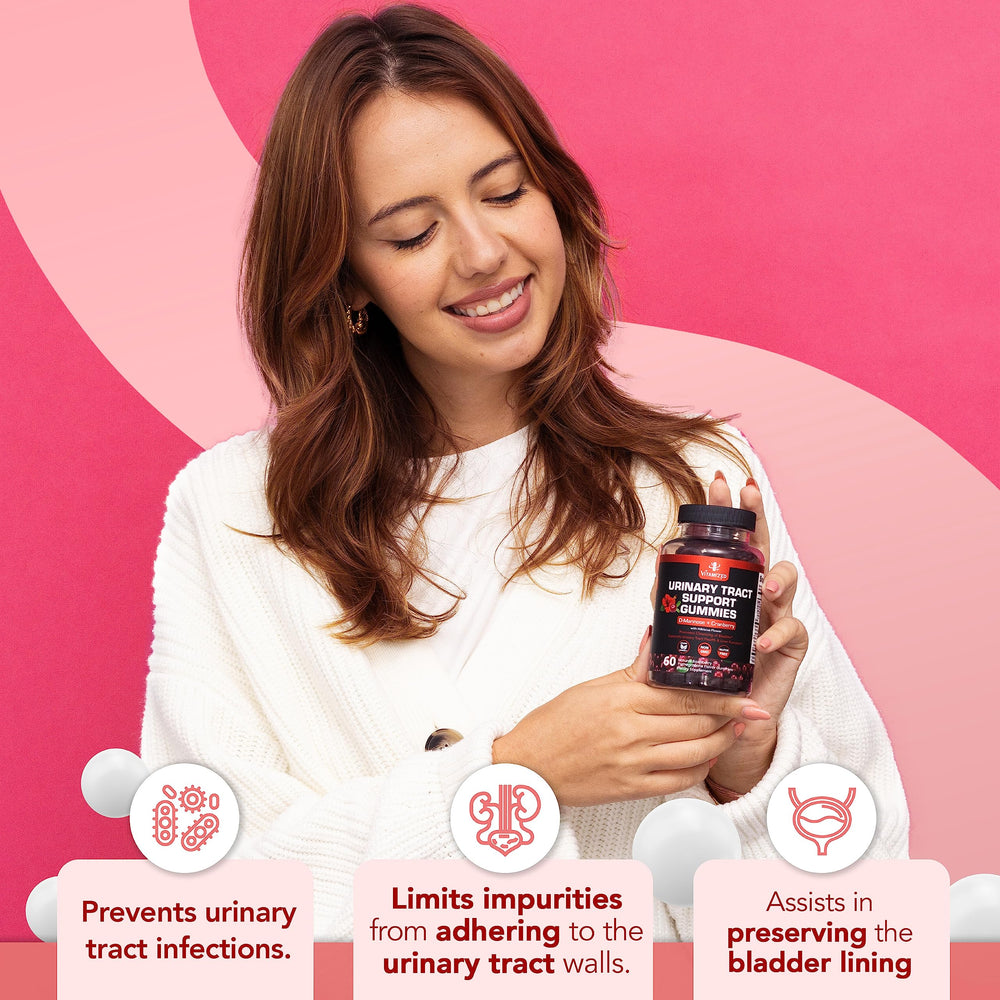VITAMIZED cranberry gummies nutrition facts showing blend and D-Mannose.