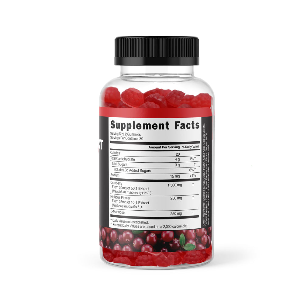 VITAMIZED Gummy with D-Mannose visuals for bladder support.