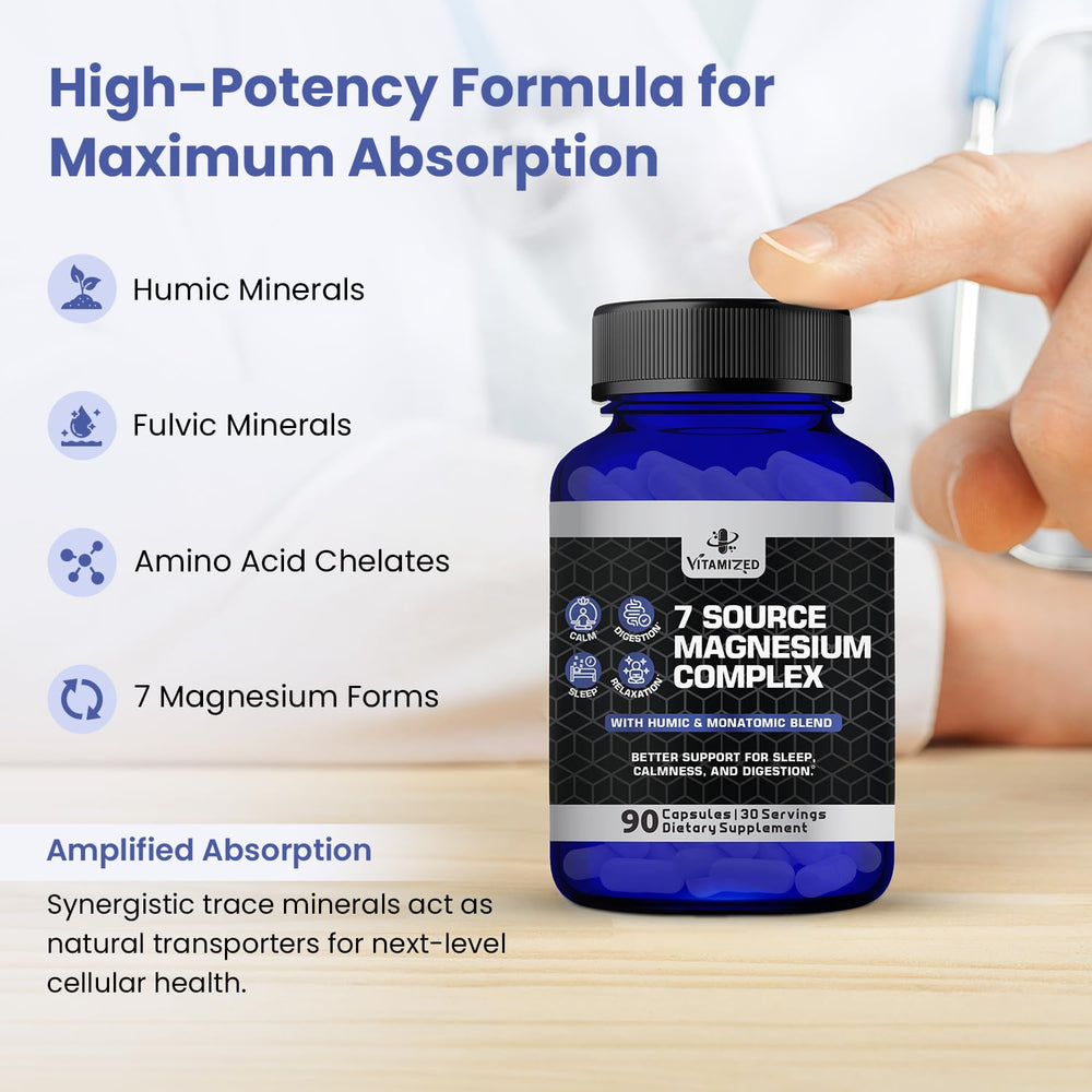 VITAMIZED Magnesium Complex USA-made stamp signals quality and safety.