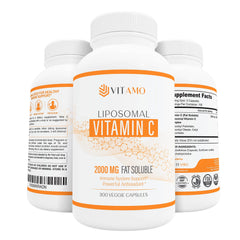 Vitamo Liposomal Vitamin C 2000mg bottle front highlighting potency