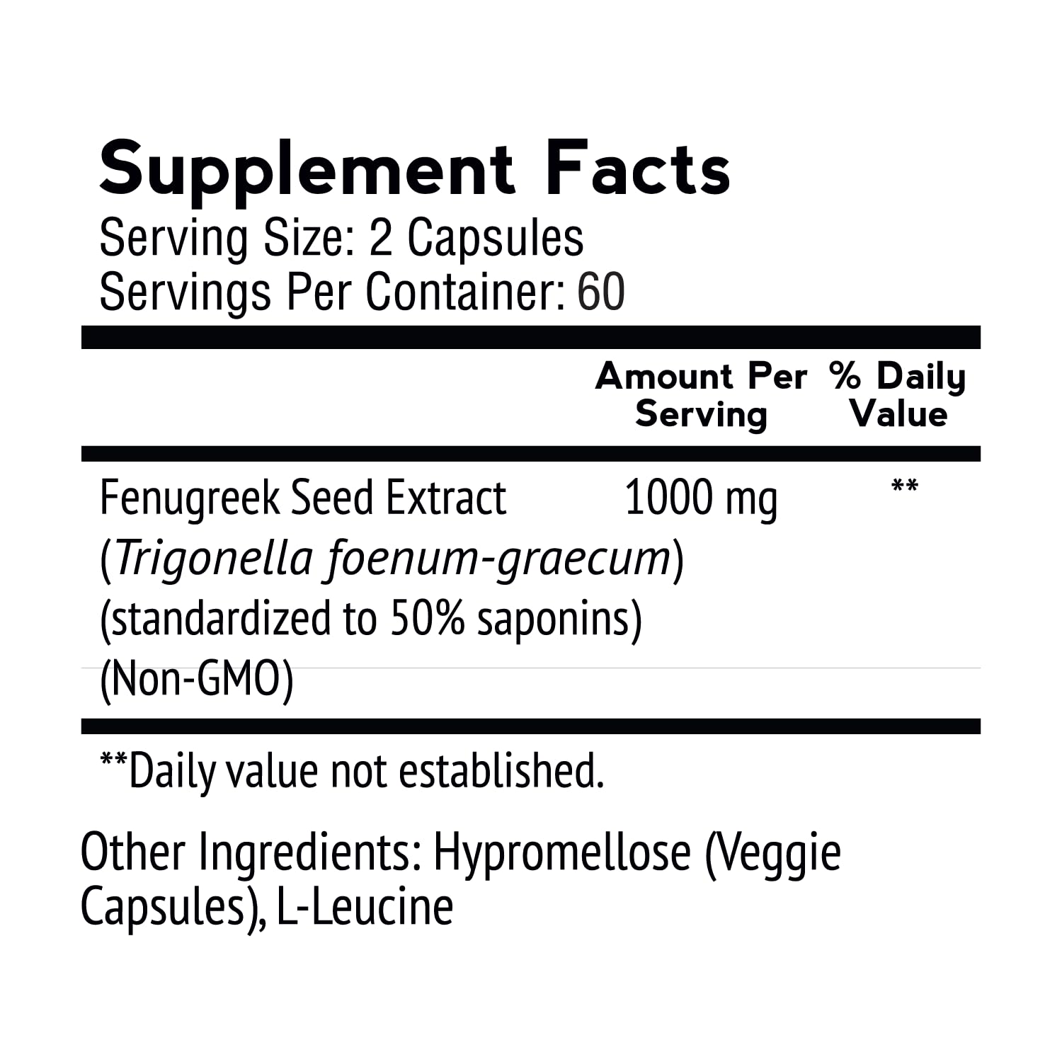 VitaMonk FenuTrax capsules close-up showing fenugreek extract potency