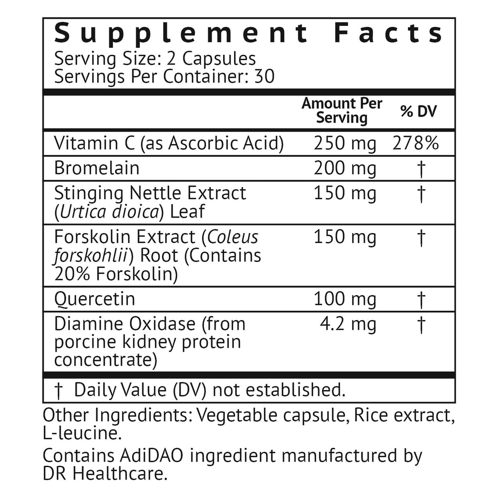 VitaMonk HistaResist capsules close-up shows easy-to-take daily capsules.