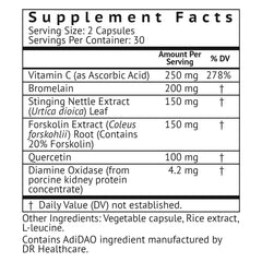 VitaMonk HistaResist capsules close-up shows easy-to-take daily capsules.