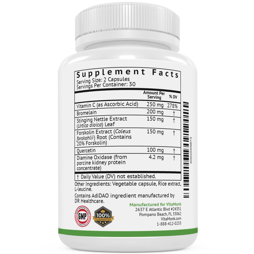 VitaMonk HistaResist color palette communicates trust and clarity.