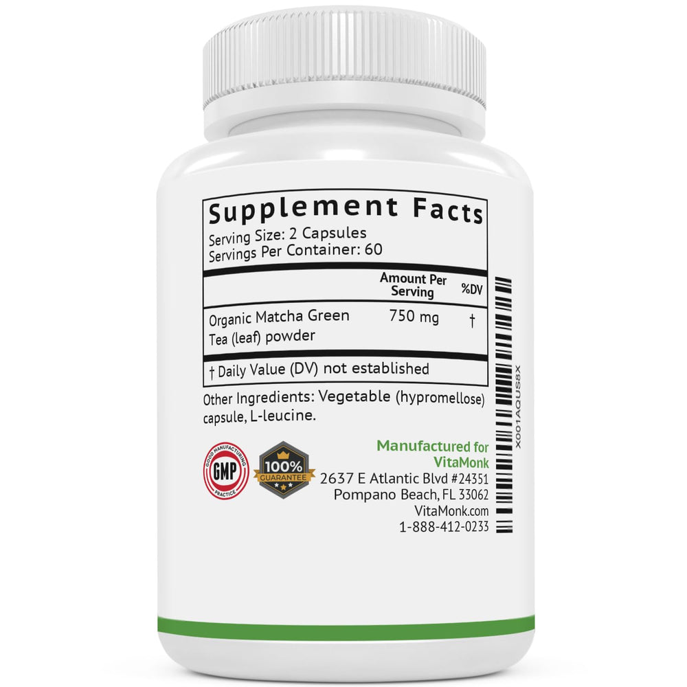 VitaMonk MATCHAMAX vegan and non-GMO symbol on packaging highlighting clean supplement