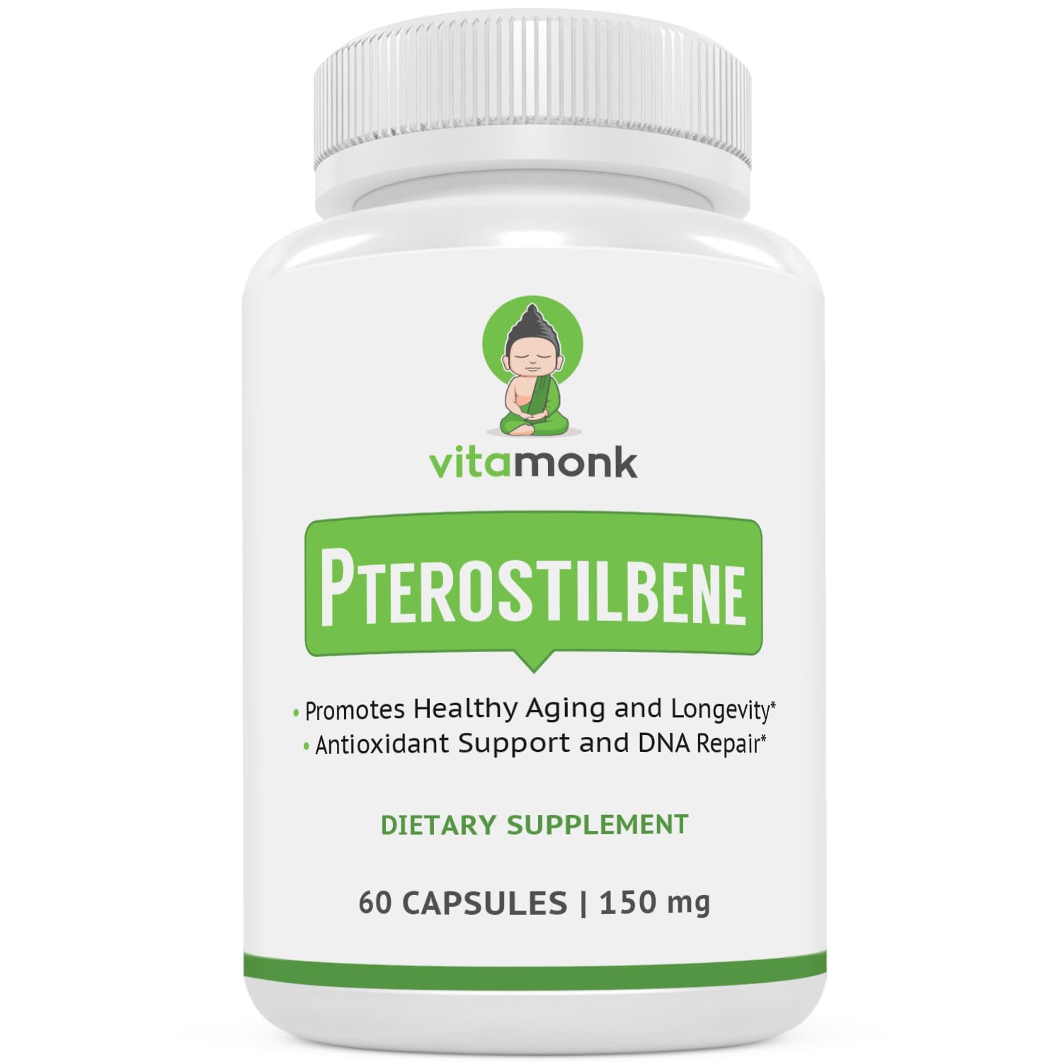 VitaMonk bottle front with 60 veggie-caps for antioxidant support