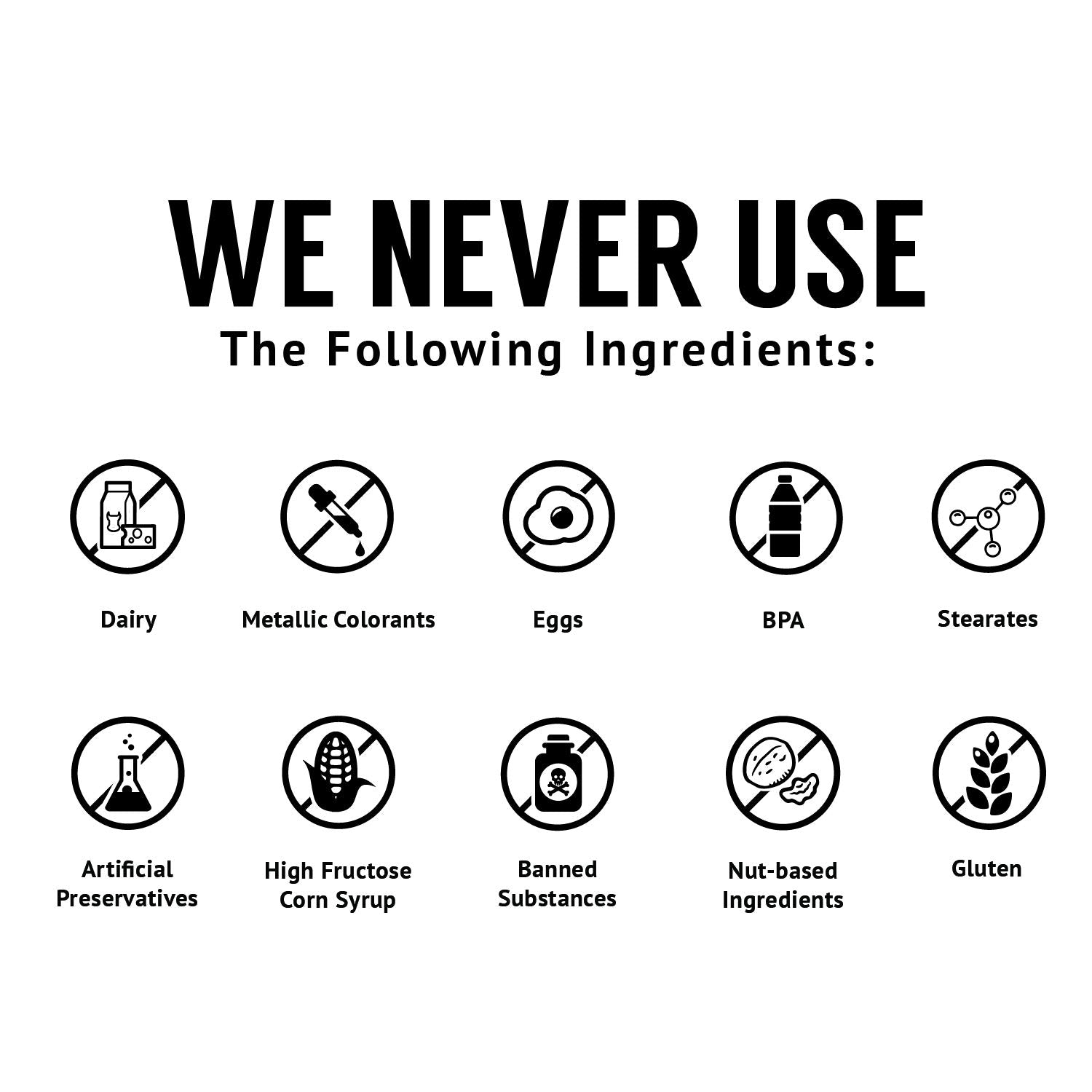 VitaMonk no artificial fillers claim icon near bottle