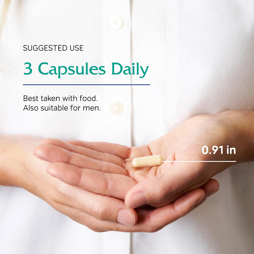 Vitanica Adrenal Assist bottle pour demonstrates simple daily routine