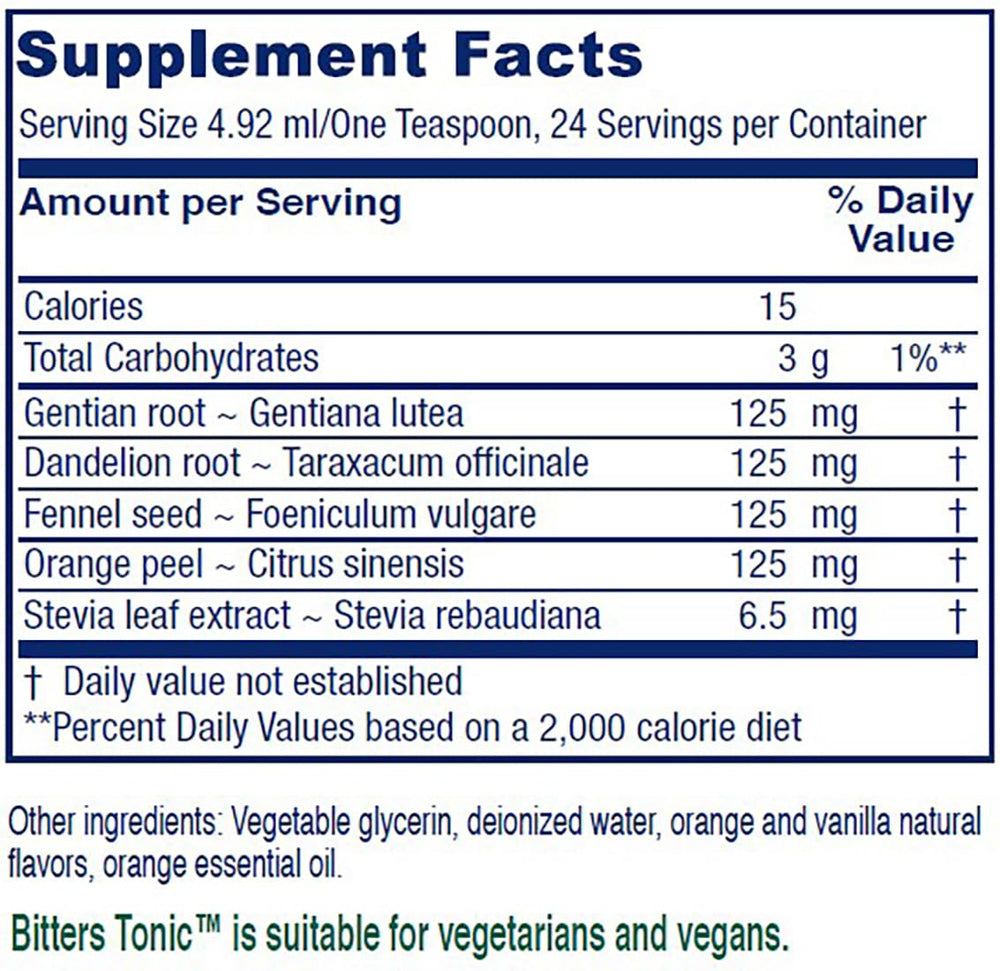 Vitanica Bitters Tonic liquid with vanilla orange flavor for a refreshing experience.