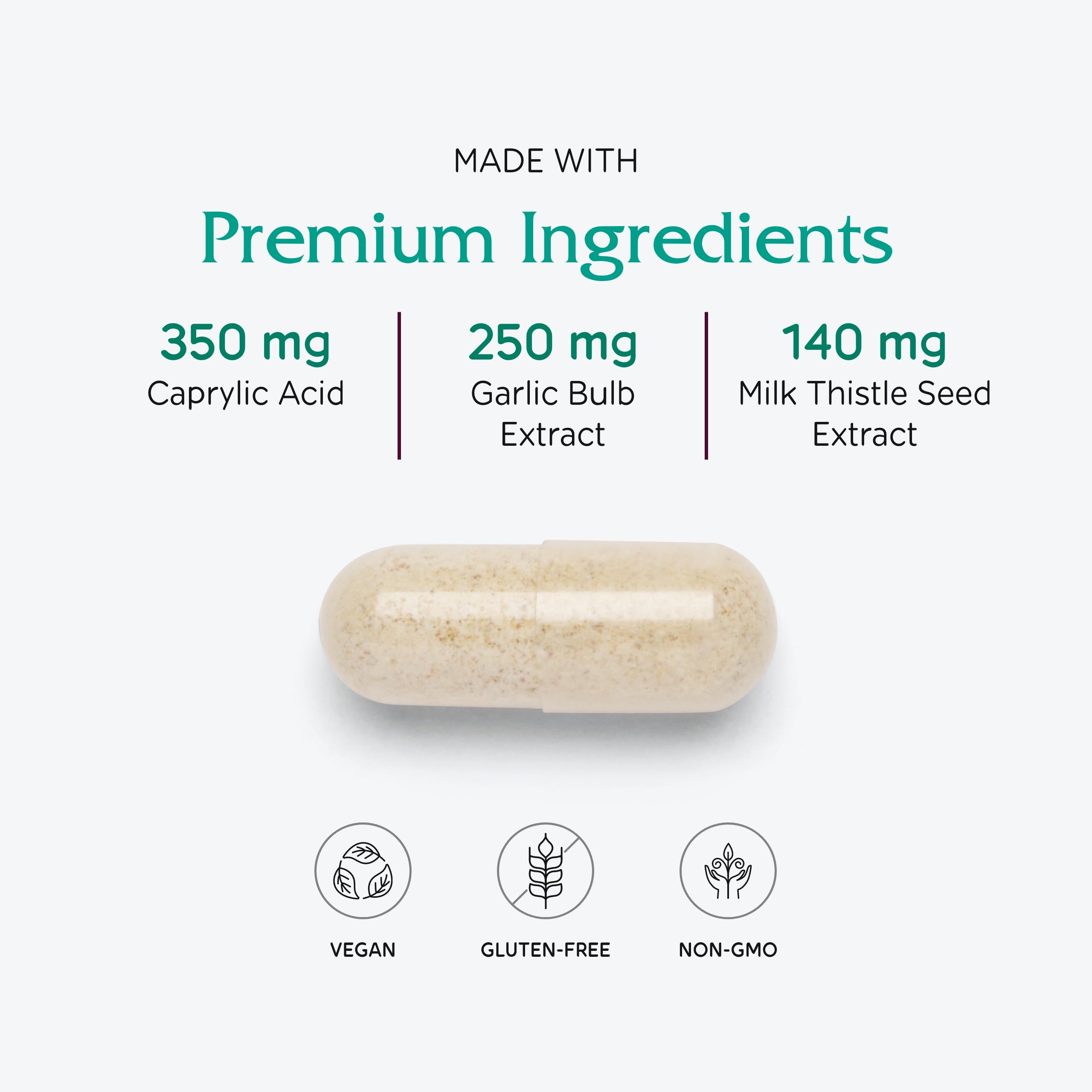 Vitanica Candidastat package and bottle setup for product showcase.