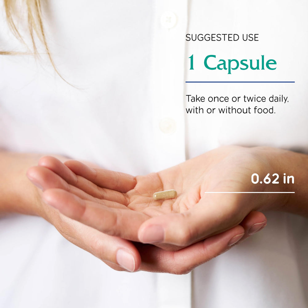 Vitanica Black Cohosh capsules resting on wood surface for convenient use.