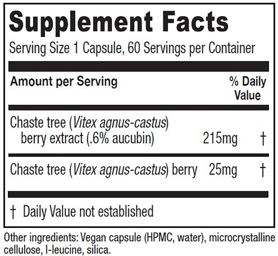 Vitanica Chaste Tree Berry capsules in view offer convenient daily use.
