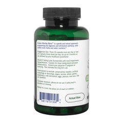 Label details highlight magnesium and bitter herbs supporting colon function