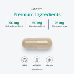 Vitanica Iron Extra bottle in a kitchen scene suggesting daily routine