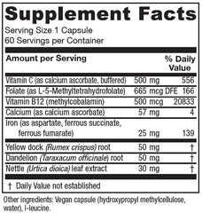 Vitanica Iron Extra capsules inside bottle for gentle iron intake