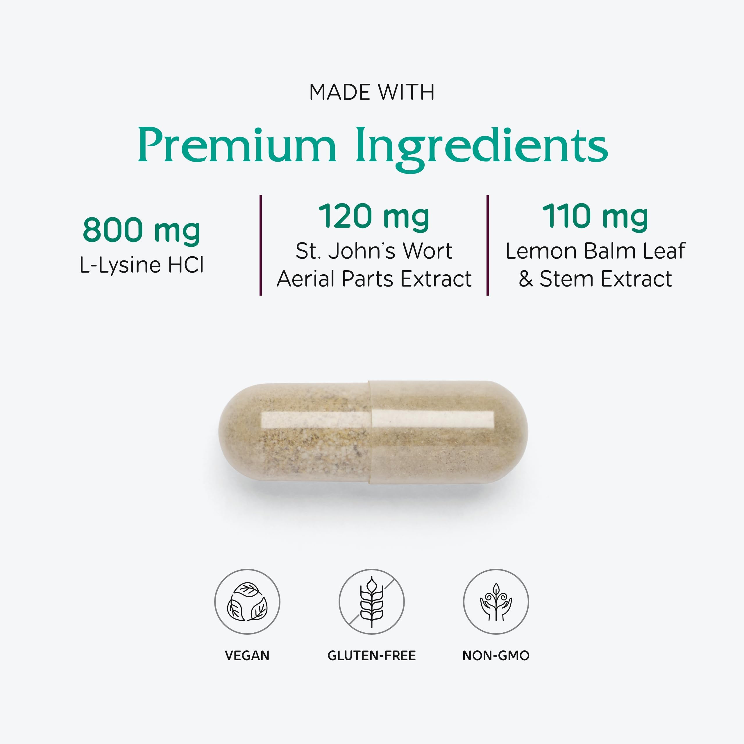 Packaging note: vegan, non-GMO, and allergen-free.