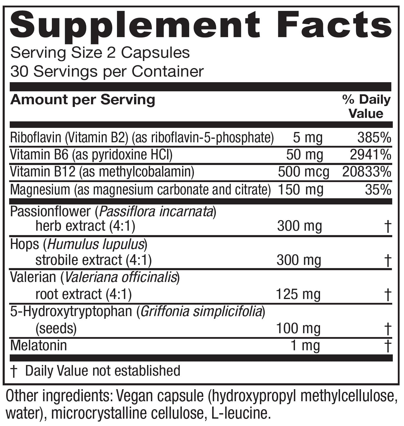 Vitanica Sleepblend melatonin ingredient, supports falling asleep naturally.