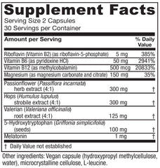 Vitanica Sleepblend melatonin ingredient, supports falling asleep naturally.