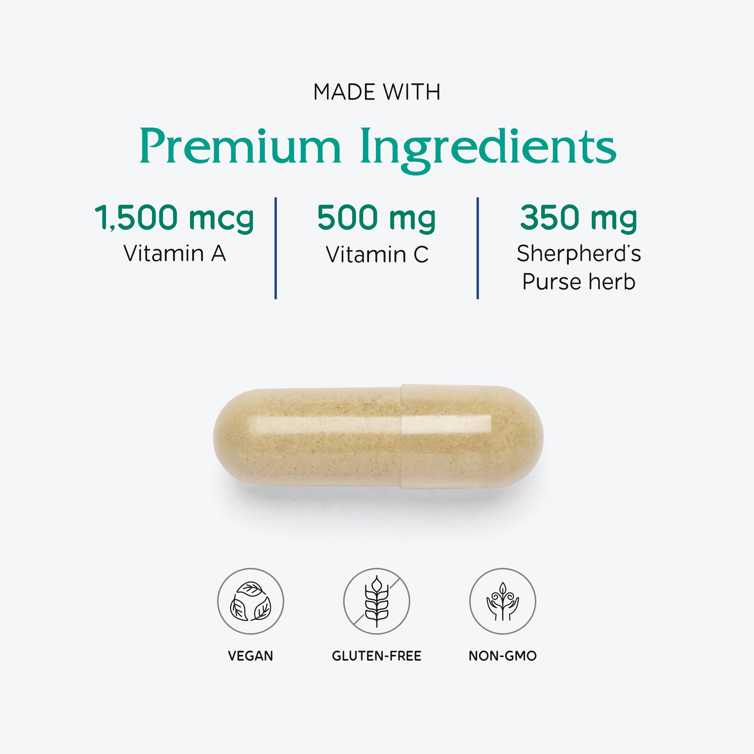 Slow Flow label showing ingredients and vegan, preservative-free features.