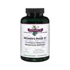 Vitanica Women's Phase II bottle front view for vegan menopause support.