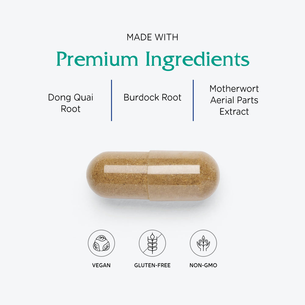 Vitanica Phase II label highlights organic, non-GMO herbs used in the blend.