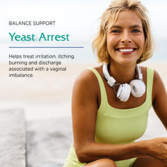Vitanica Yeast Arrest suppositories in use, illustrating comfortable self-application.