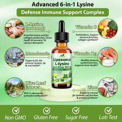 Vita PLynxera Lysine liquid drops with precise dosing marks for easy use.