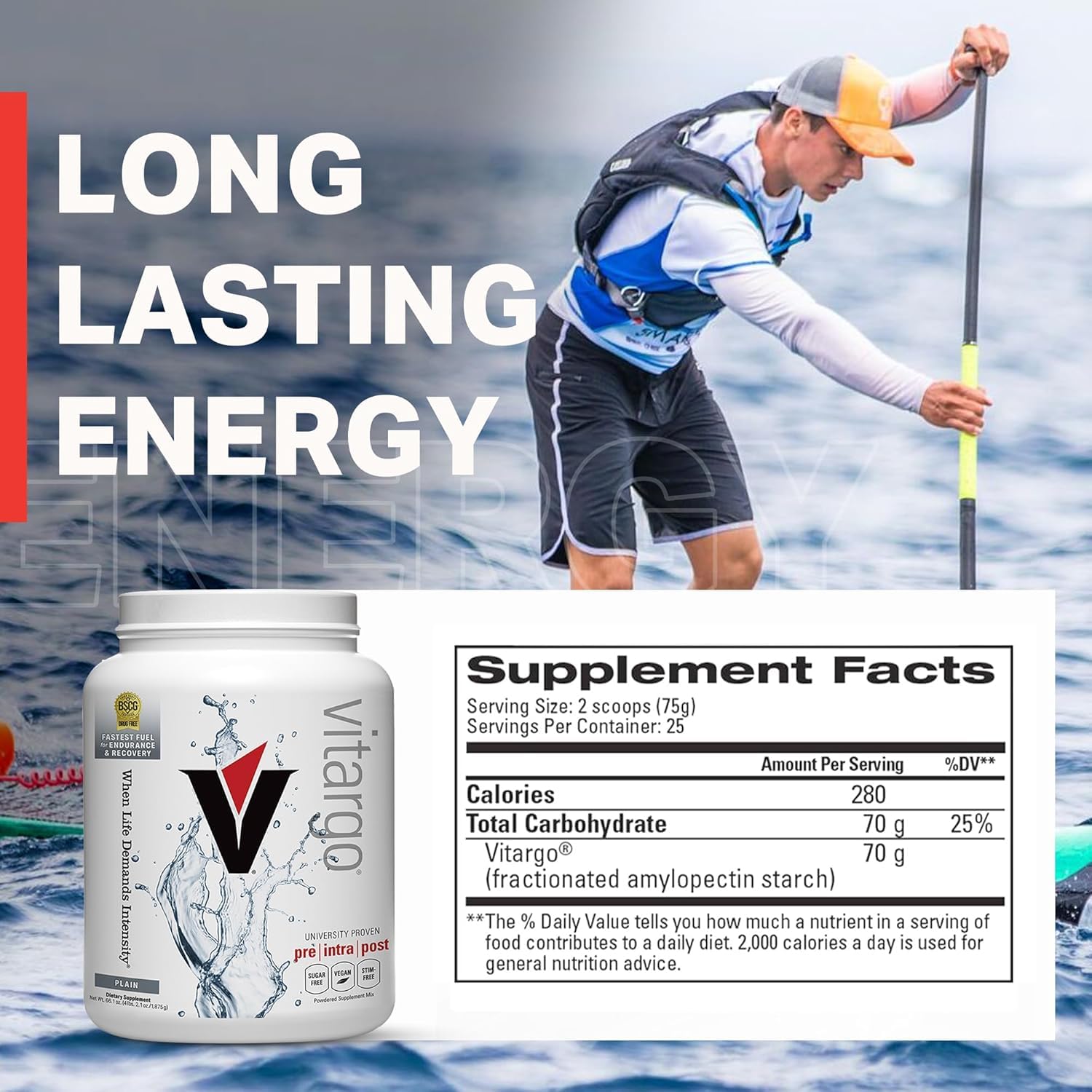 Vitargo athlete using the powder for rapid fueling during training.