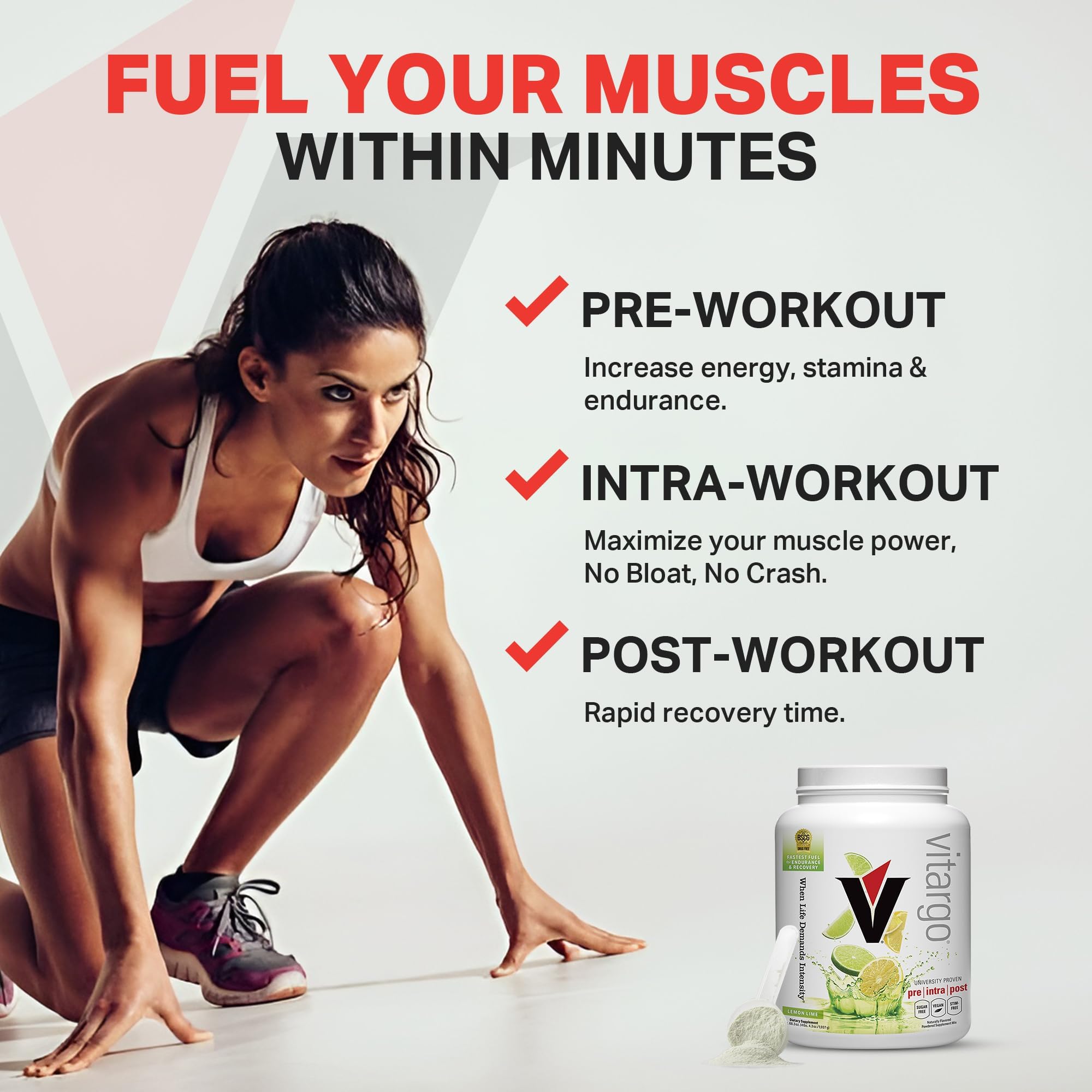 Vitargo Lemon & Lime USA-manufactured powder signals quality and purity.
