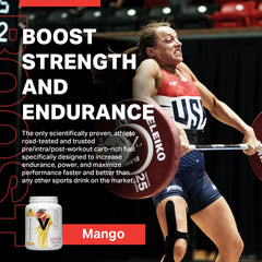 Vitargo Mango pre-workout serving boosts sustained energy.