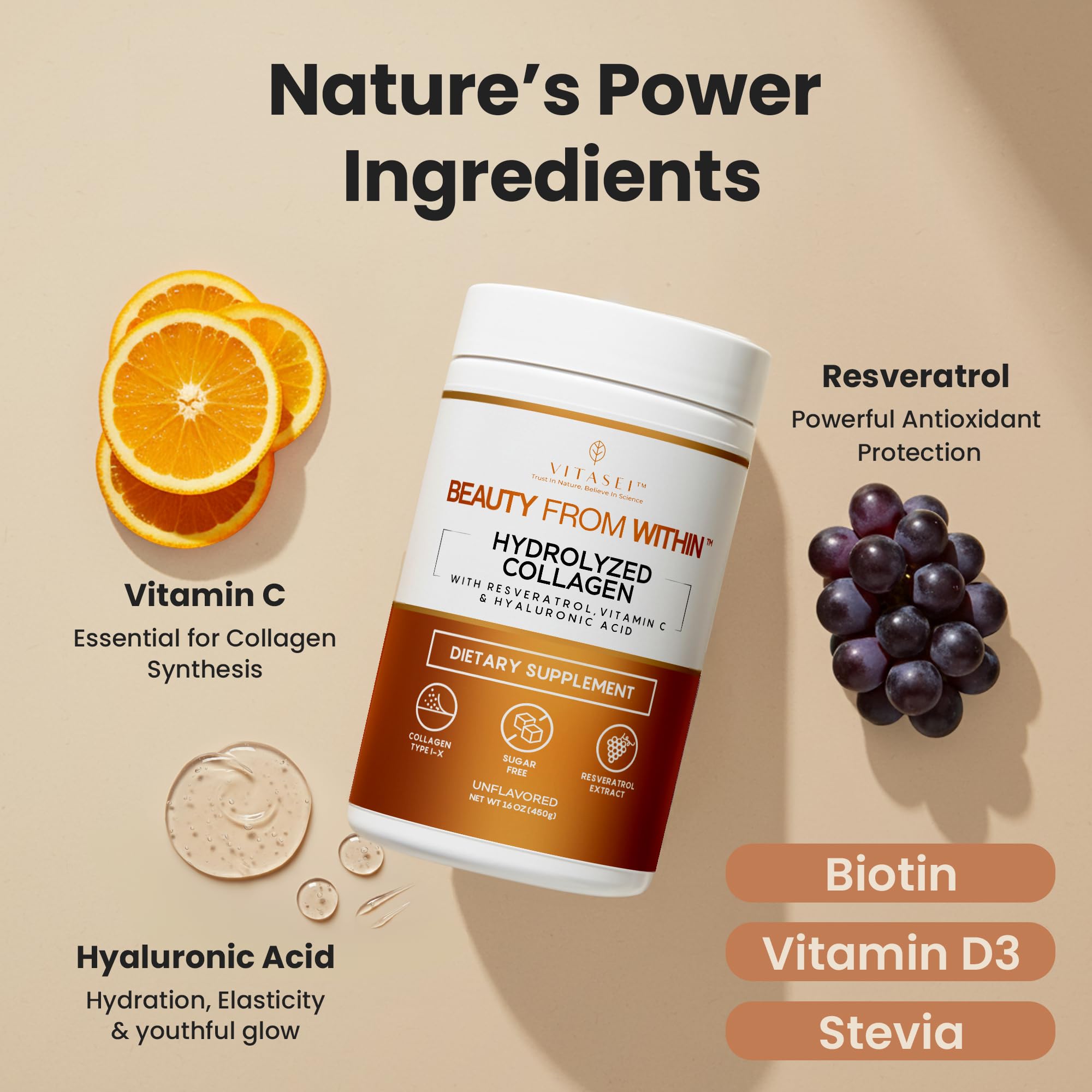 VITASEI collagen powder in a shaker blends easily for a seamless shake.
