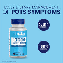 Vitassium unflavored label, easy to mix-free electrolyte option for travel.