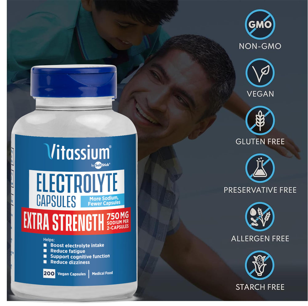 Vitassium travel pack demonstrates portable option for high-sodium needs.
