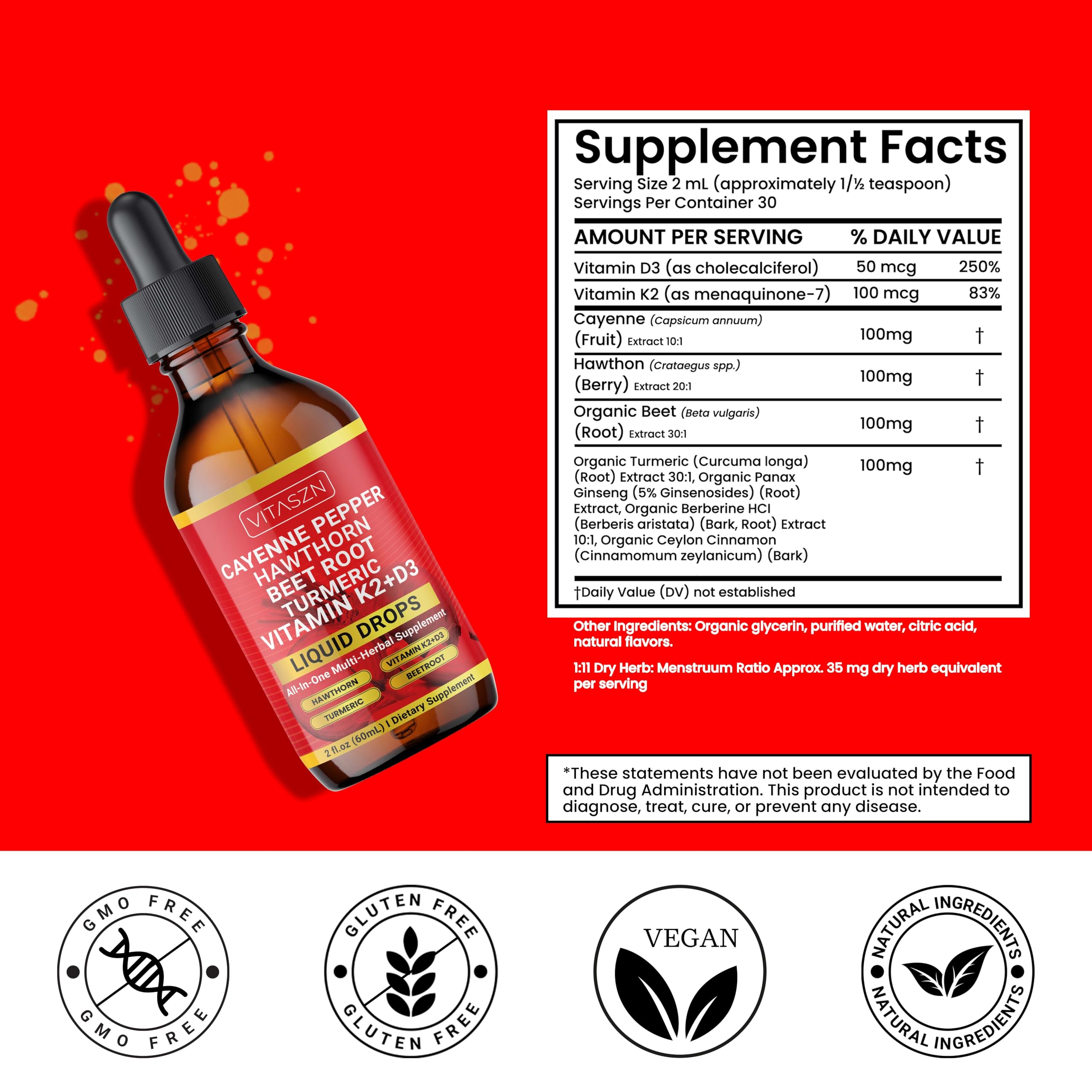 VITASZN Cinnamon and Cayenne blend for flavorful wellness routine.