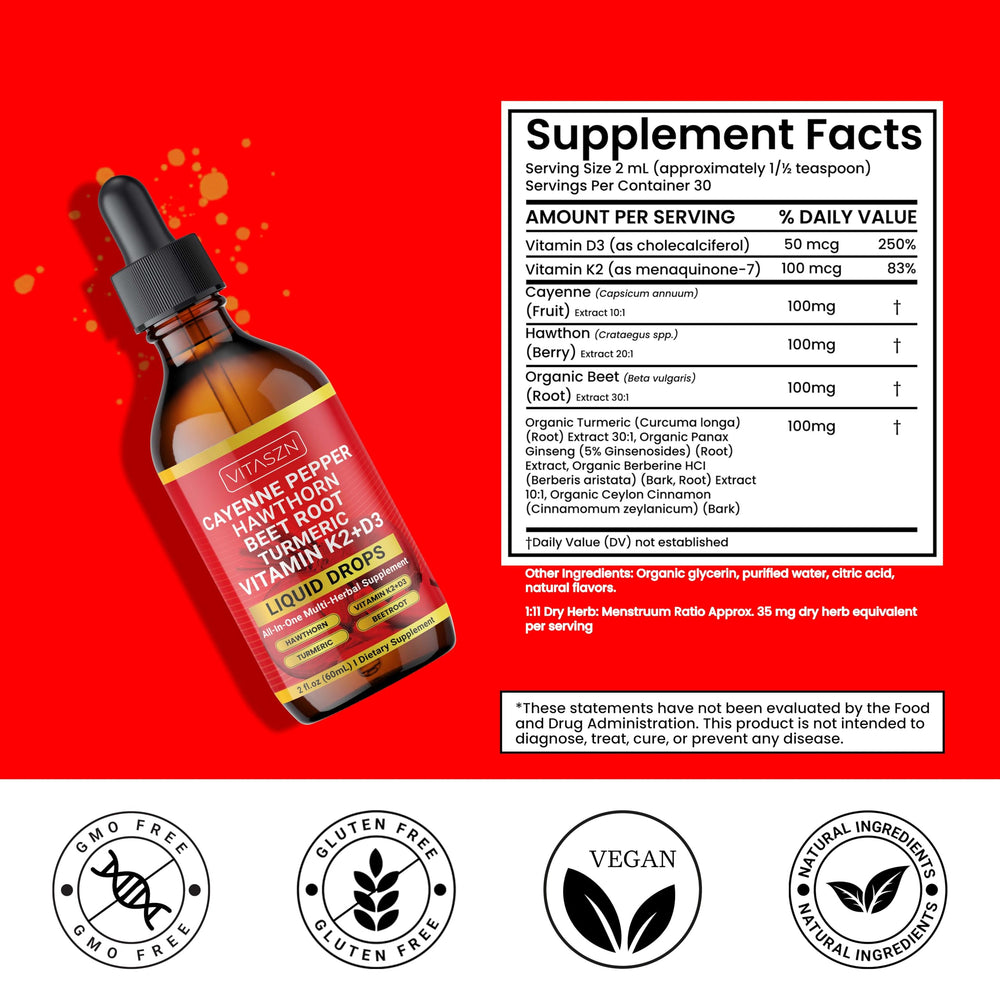 VITASZN Cinnamon and Cayenne blend for flavorful wellness routine.