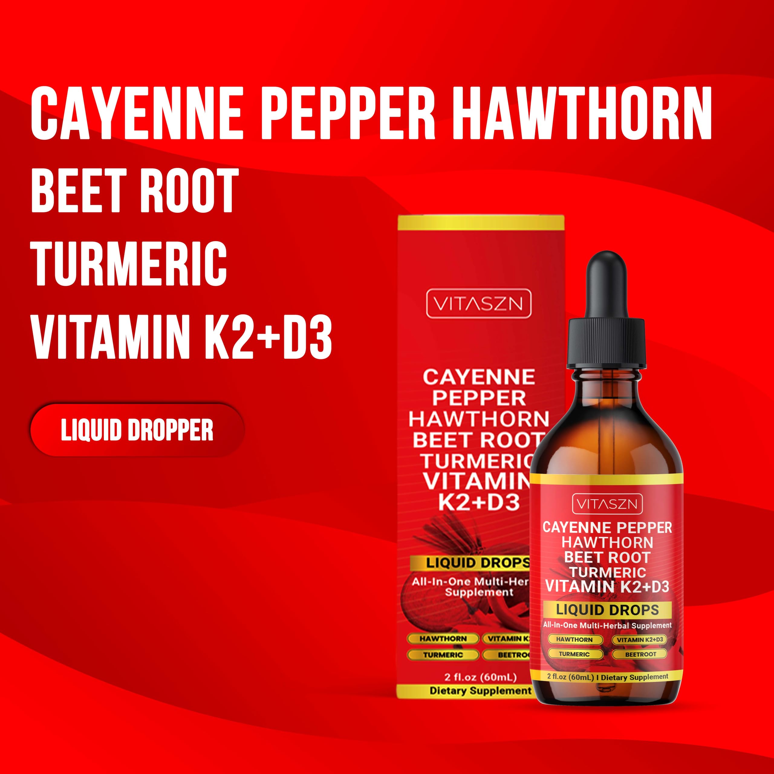 VITASZN Turmeric Curcumin liquid glow with warm spice notes.