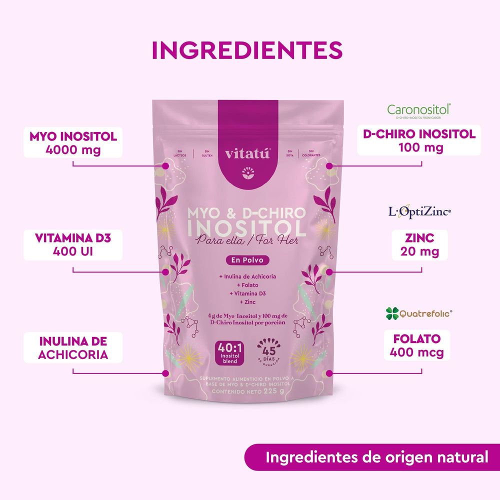 Vitatú measuring scoop for precise daily dose of inositols.