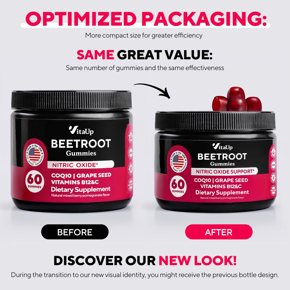 VitaUp beet root gummies ready-to-chew image for easy daily routine.