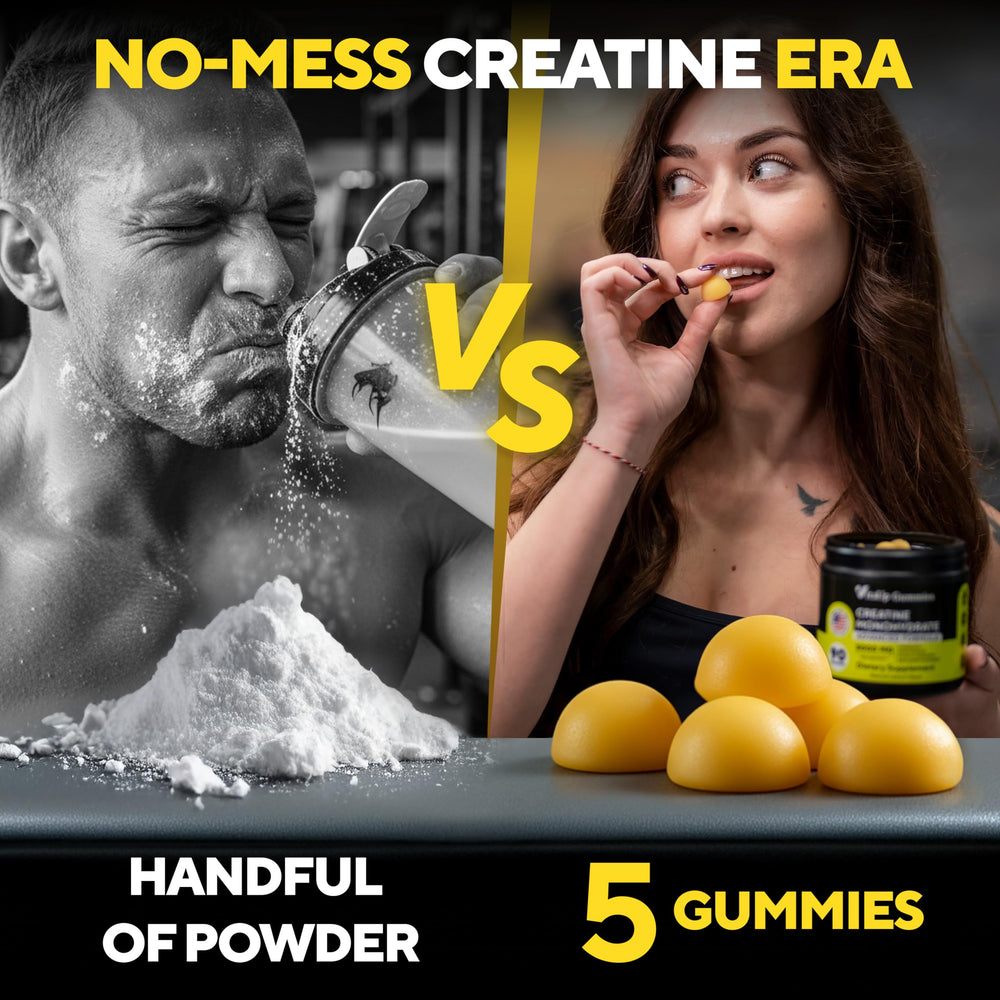 VitaUp Creatine Monohydrate Gummies nutrition panel highlights 5000 mg per serving.