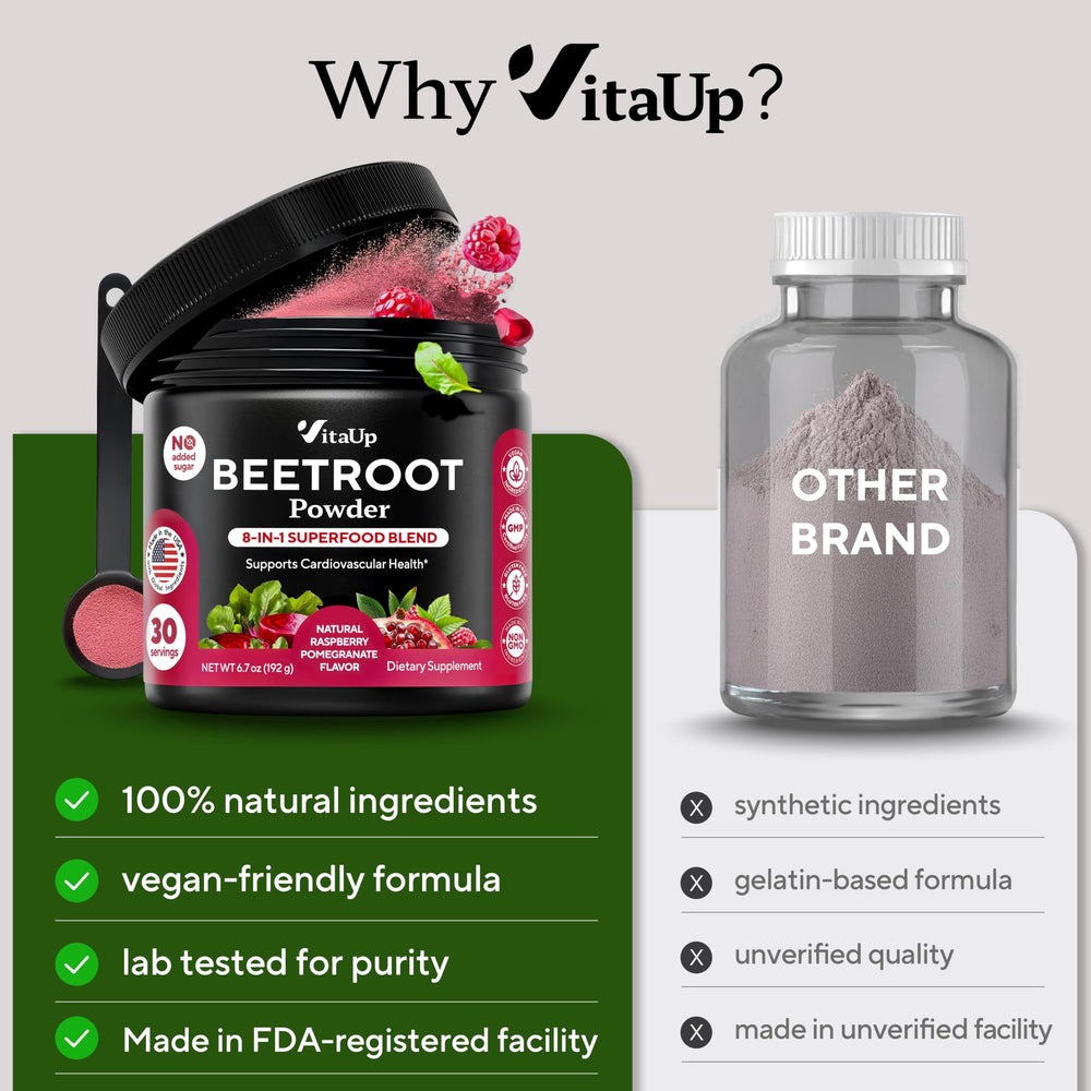 VitaUp GMP-certified facility logo signaling production quality