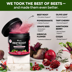 VitaUp mixed berry scoop showing sugar-free supplement ready for smoothies