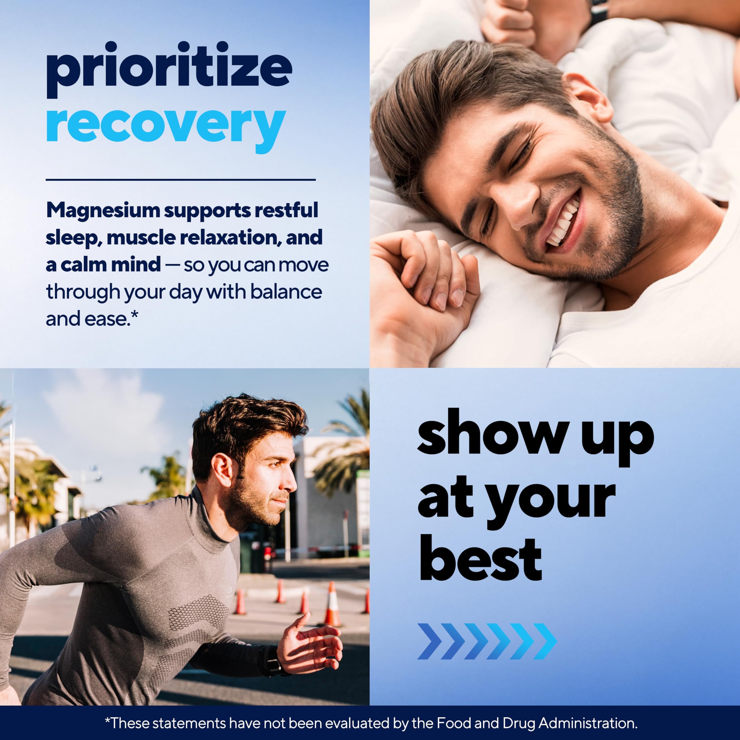 VitaUp bottle beside nightstand, part of nightly wind-down routine.