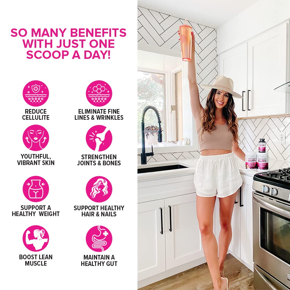 Vitauthority collagen powder scoop ready for easy serving in drinks.