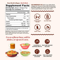 Hot water collagen drink by Vitauthority with savory beef flavor