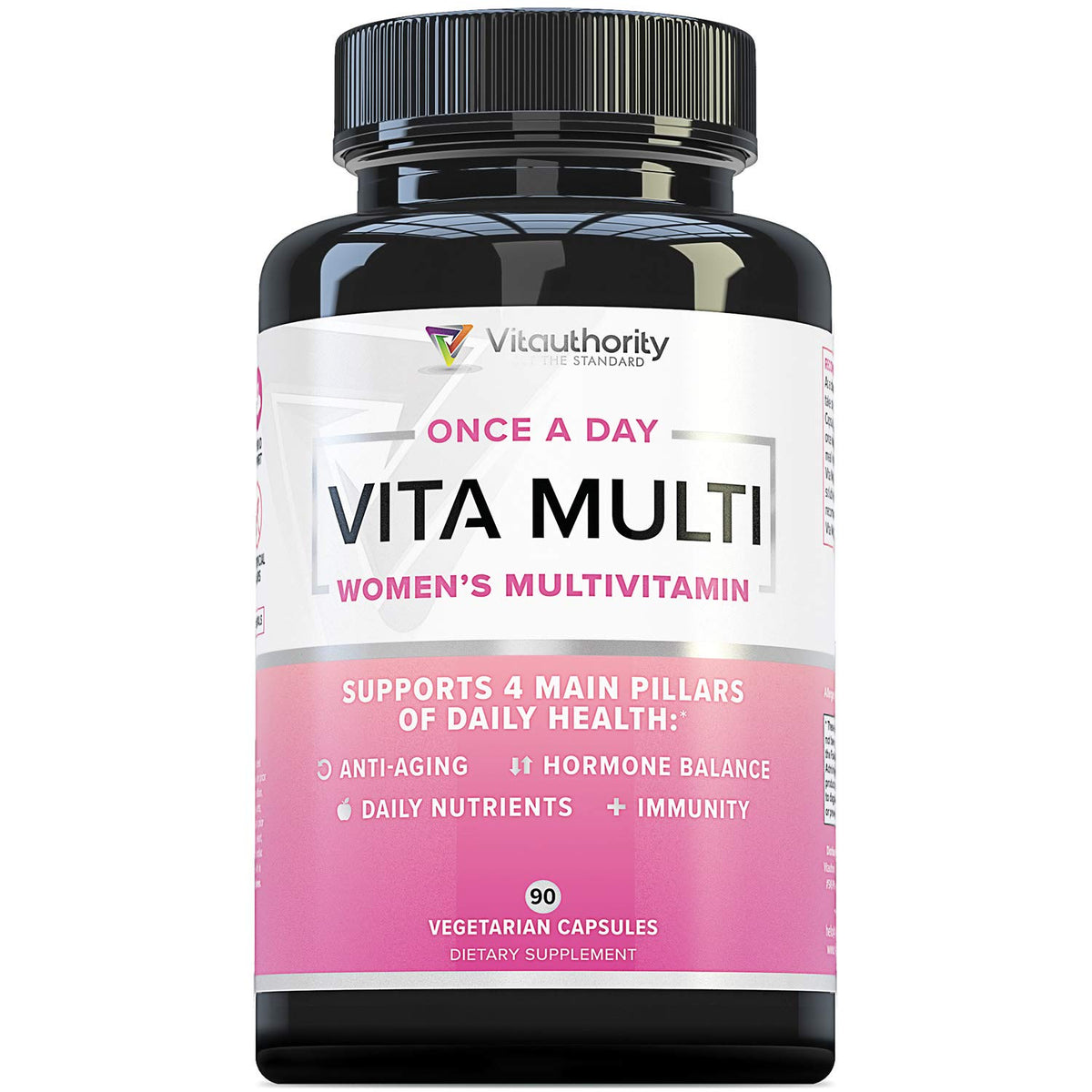 Vitauthority Multivitamin Women bottle close-up showing comprehensive daily support