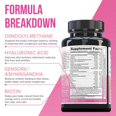 Vitauthority Multivitamin Women bottle with soft lighting evoking skin glow benefits