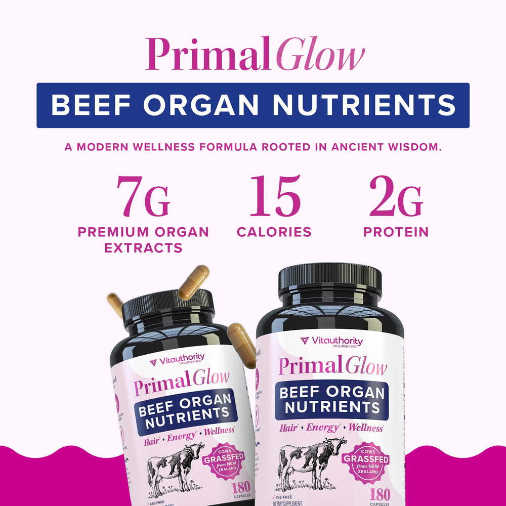 Vitauthority Primal Glow kidney capsules aiding digestion and nutrient use.