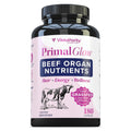 Vitauthority Primal Glow Beef Organ Supplement for Women – 7 Organs, Grass-Fed NZ Bovine, 30 Servings