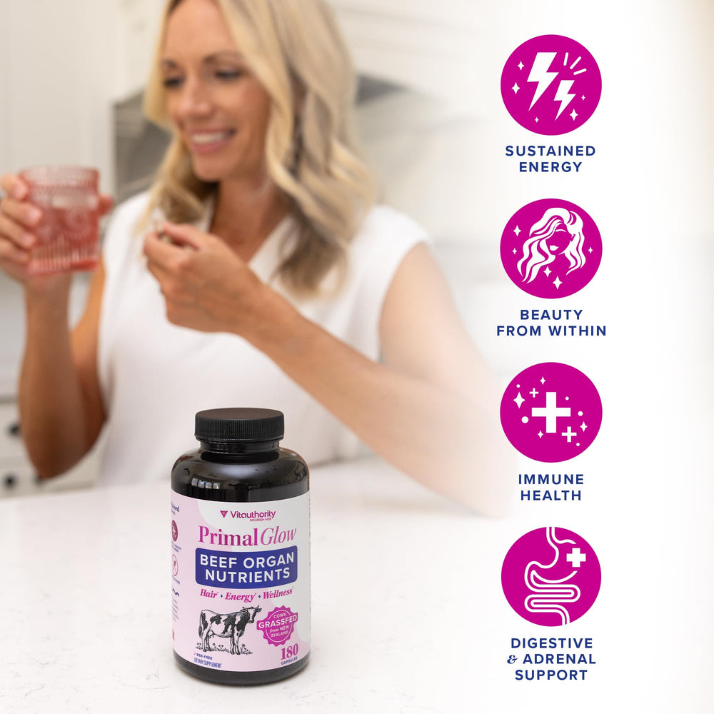 Vitauthority Primal Glow lung capsules for immune support.