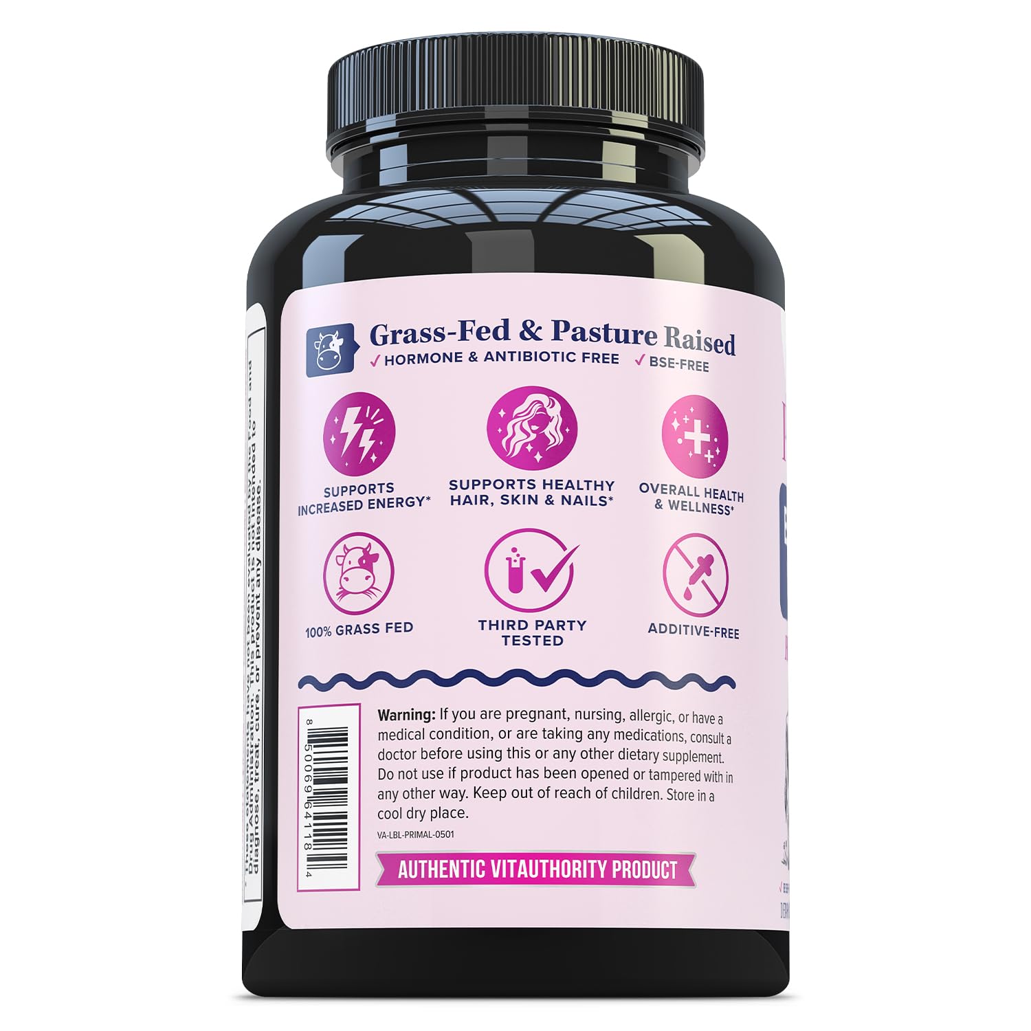 Vitauthority Primal Glow spleen capsules supporting skin and digestion.